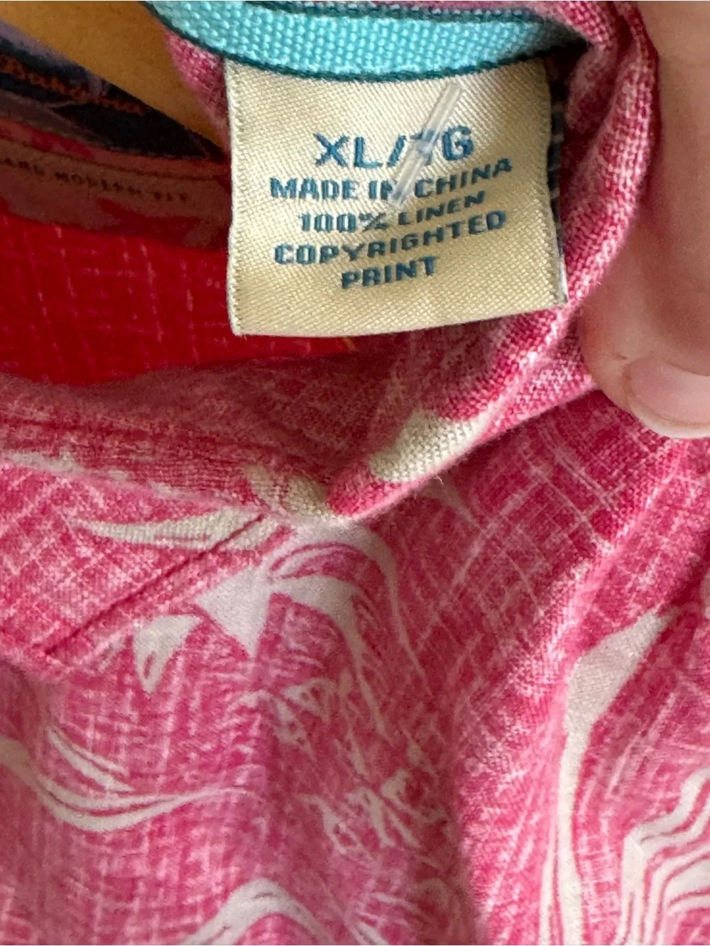 Tommy Bahama Pink Pineapple 100% Linen Hawaiian Island Button Up Camp Shirt XL